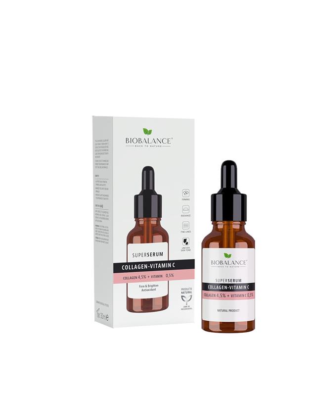 Colagen 4.5% + Vitamina C 0.5% Super Serum 30 mililitri BioBalance