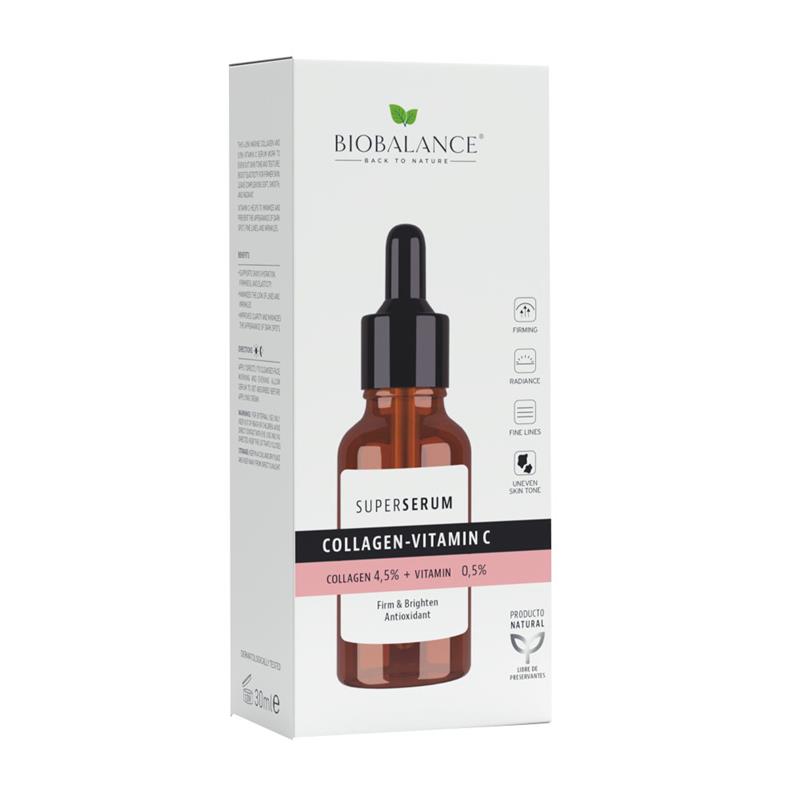 Colagen 4.5% + Vitamina C 0.5% Super Serum 30 mililitri BioBalance