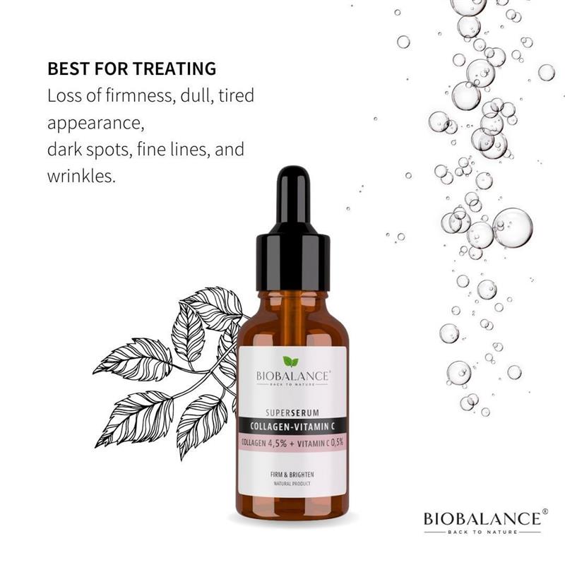Colagen 4.5% + Vitamina C 0.5% Super Serum 30 mililitri BioBalance