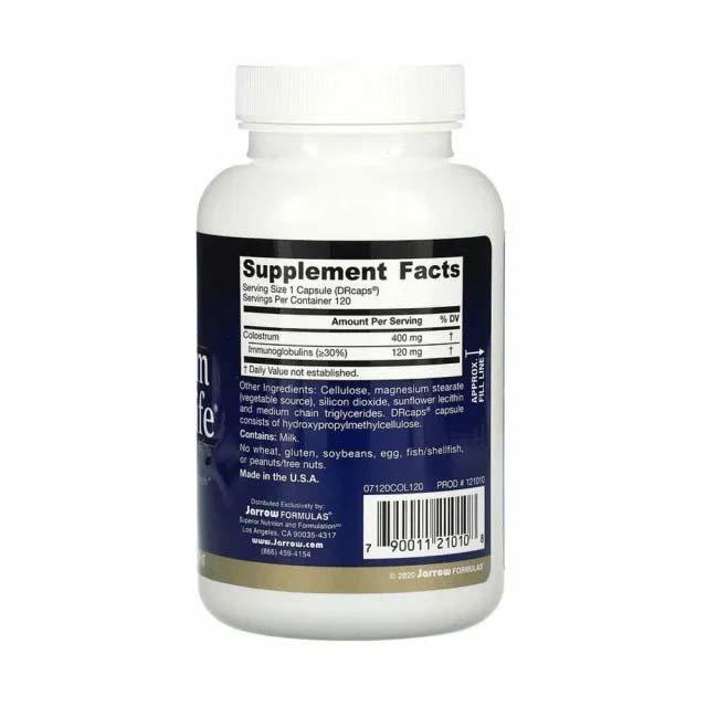 Colostrum Prime Life Jarrow Formulas Secom 120cps