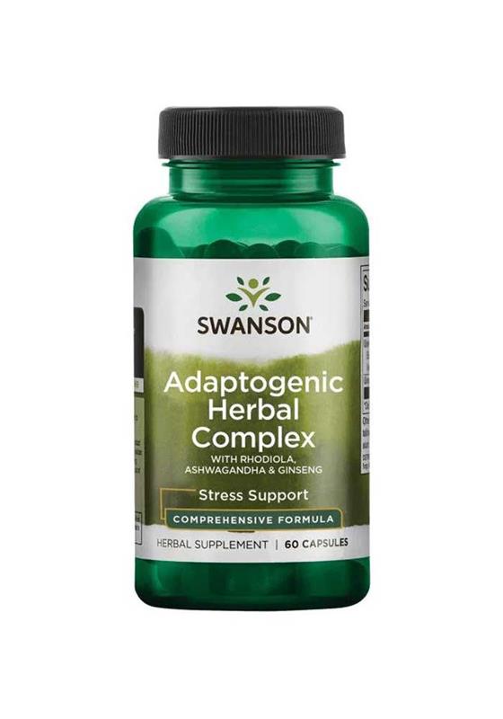 Complex Adaptogenic Rhodiola Ashwagandha si Ginseng 675 miligrame 60 capsule Swanson