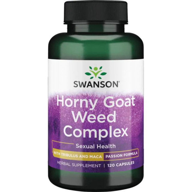 Complex Horny Goat Weed cu Tribulus, Maca, Mucuna Pruriens 120 capsule Swanson