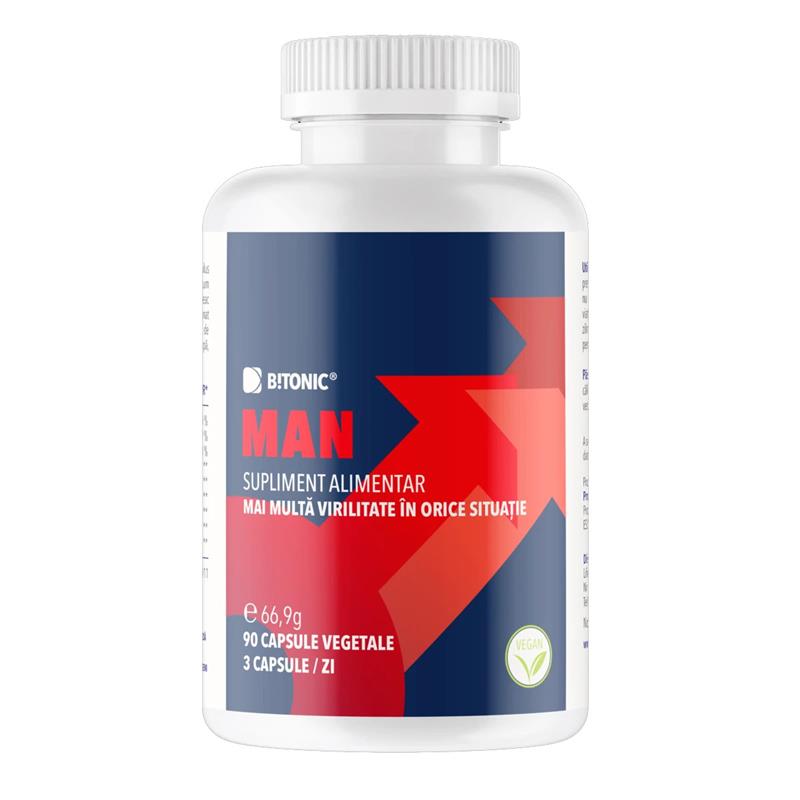 Complex Natural pentru Barbati Bitonic Man 90 capsule B!tonic