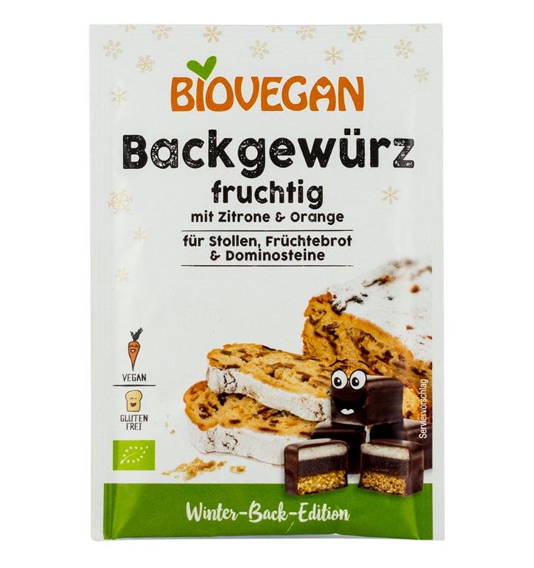 Condiment pentru Prajituri cu Lamaie si Portocale Bio 15gr Biovegan