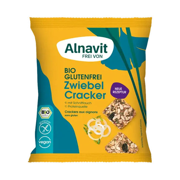 Crackers cu Ceapa Fara Gluten Bio 75 grame Alnavit