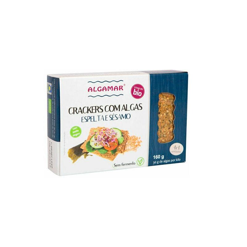 Crackers din Spelta cu Susan si Alge Marine Bio 160 grame Algamar