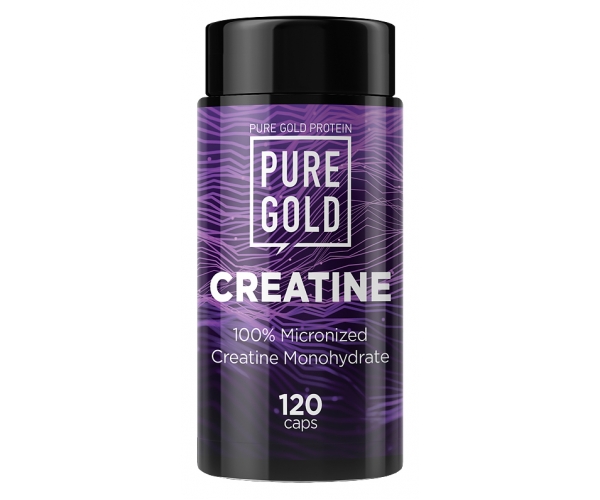 Creatine Monohydrate 100% Micronized 120 capsule Pure Gold Protein