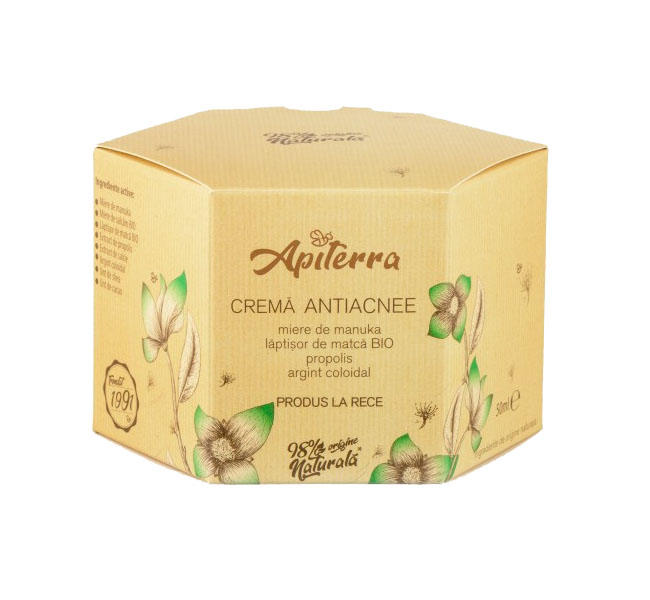 Crema Antiacnee Apiterra 50ml Apicola Pastoral Georgescu
