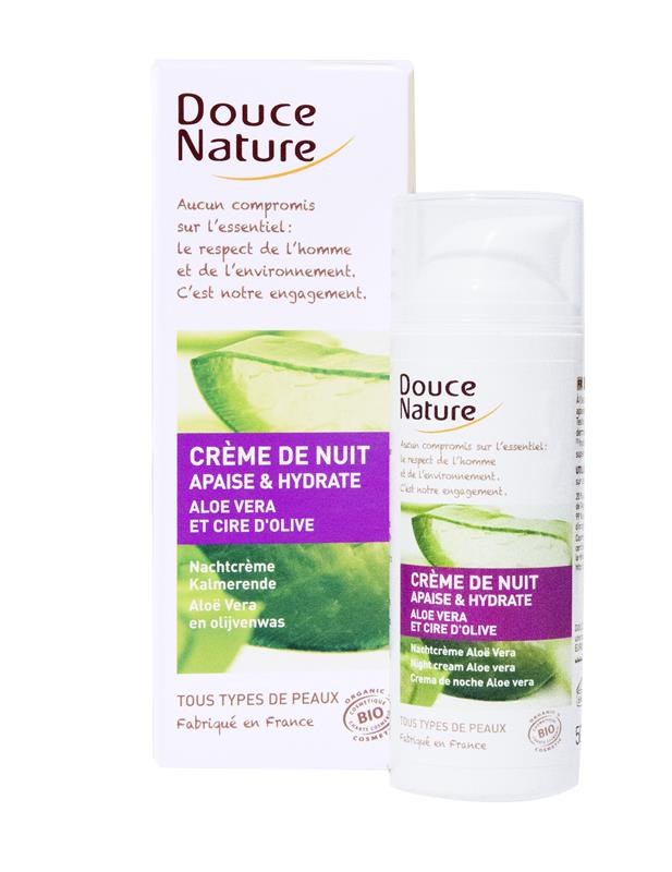 Crema Bio de Noapte Hidratanta cu Aloe Vera Douce Nature 50ml