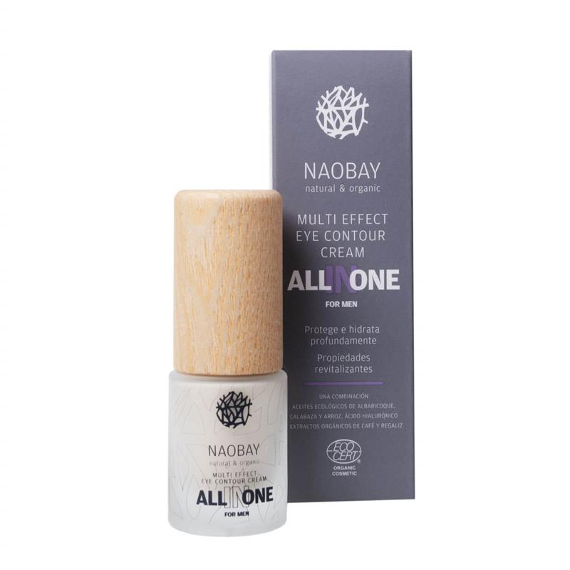 Crema Contur de Ochi Revitalizanta cu Acid Hialuronic pentru Batbati All In One 15 mililitri Naobay