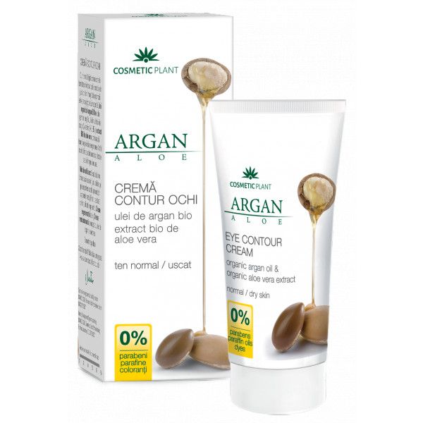 Crema Contur Ochi cu Ulei Argan Bio si Extract Bio de Aloe Vera Cosmetic Plant 30ml
