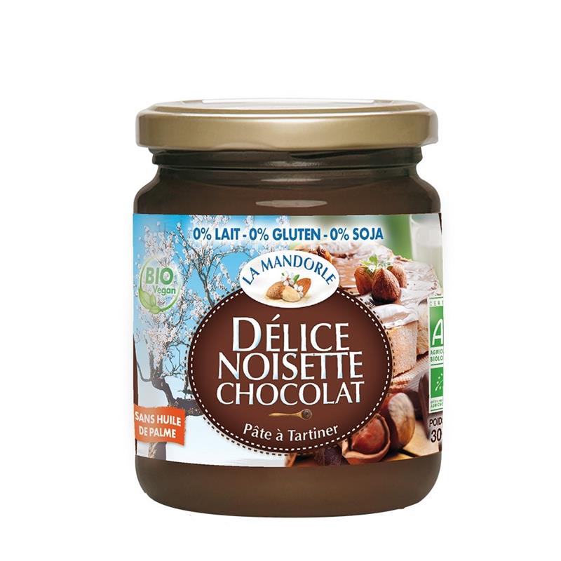 Crema de Ciocolata si Alune Bio fara Gluten Lactoza Soia La Mandorle 300gr