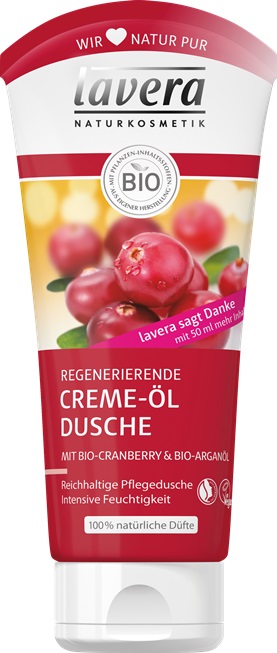 Crema de Dus Regenerant cu Ulei Argan Bio Lavera 200ml