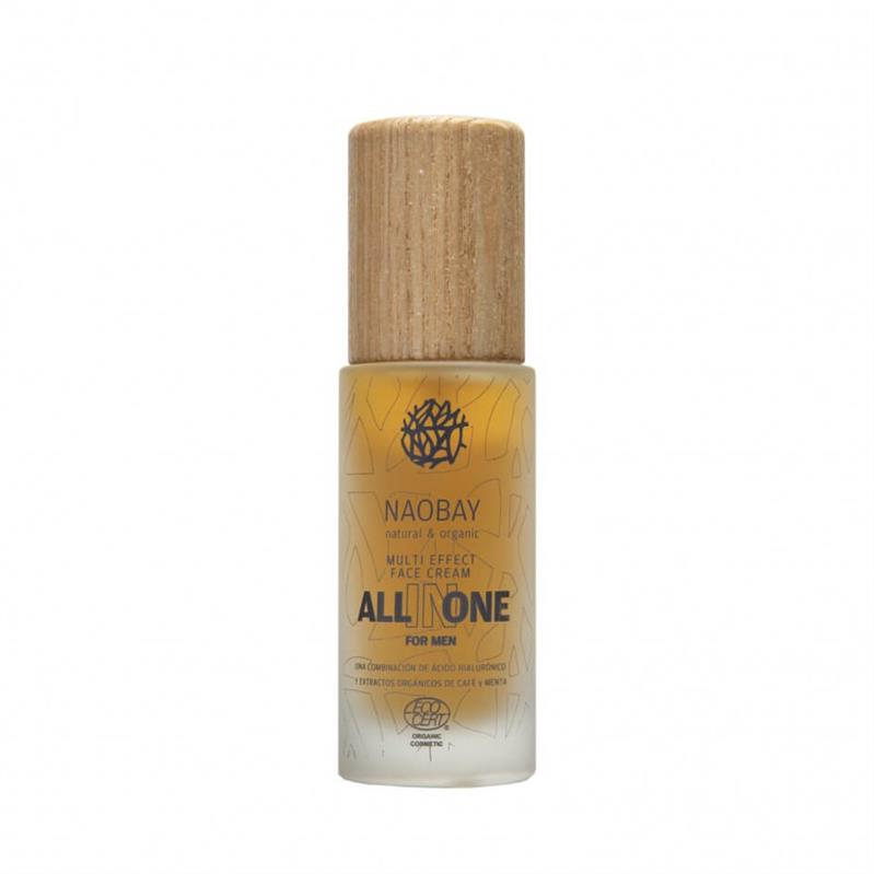 Crema de Fata pentru Barbati Hidratanta si Antioxidanta cu Acid Hialuronic All In One 50 mililitri Naobay