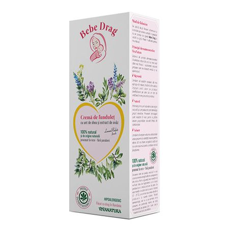 Crema de Fundulet Bebe Drag cu Unt Shea si Extract Ovaz Viva Natura 75ml