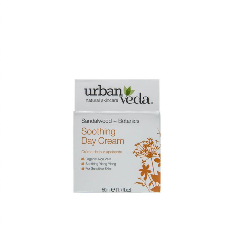Crema de Zi Hidratanta cu Extract de Lemn de Santal Organic Ten Sensibil Soothing 50 mililitri Urban Veda
