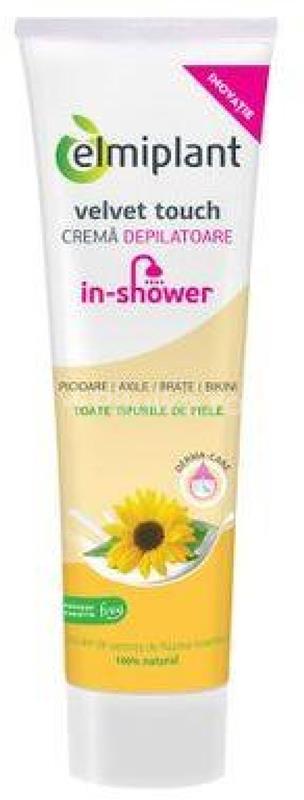 Crema Depilatoare cu Indepartare in Timpul Dusului cu Ulei de Floarea Soarelui Velvet Touch 150 mililitri Elmiplant