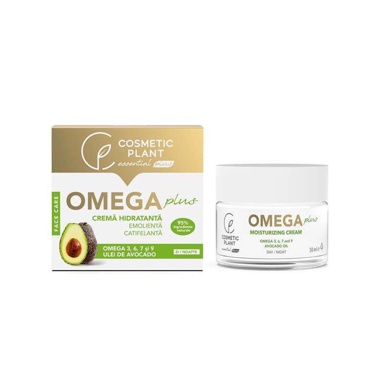 Crema Hidratanta Emolienta Catifelanta Omega Plus cu Omega 3, 6, 7, 9 si Ulei de Avocado 50 mililitri Cosmetic Plant