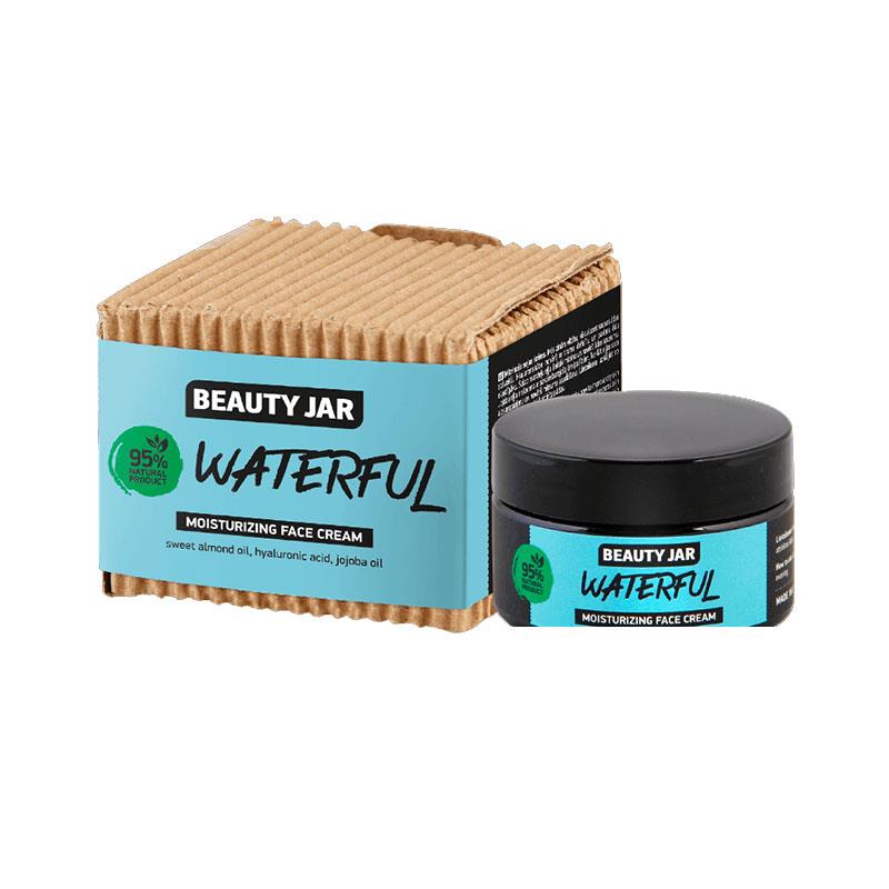 Crema Hidratanta pentru Fata cu Acid Hialuronic si Ulei de Migdale Dulci Waterful 60 mililitri Beauty Jar
