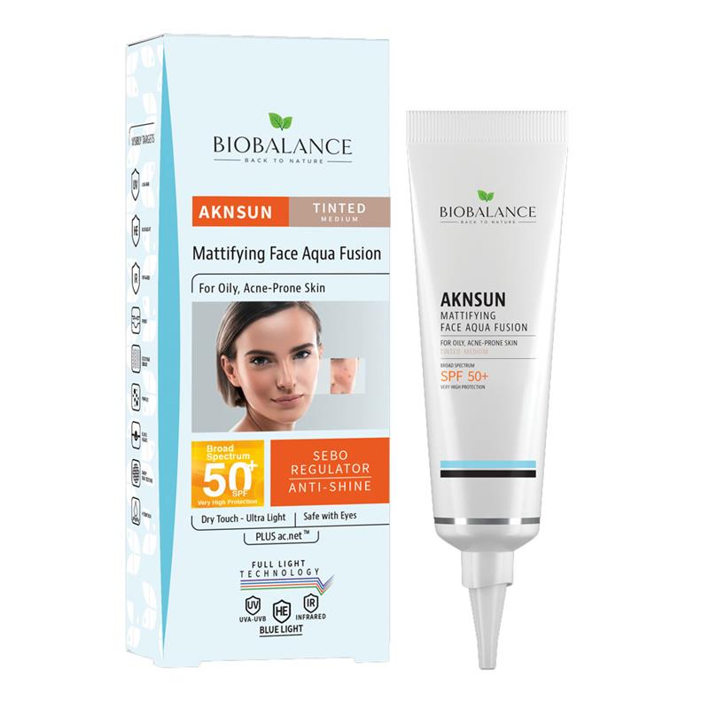 Crema Protectie Solara Matifianta pentru Ten Acneic si Gras Medium SPF 50+ 40 mililitri BioBalance