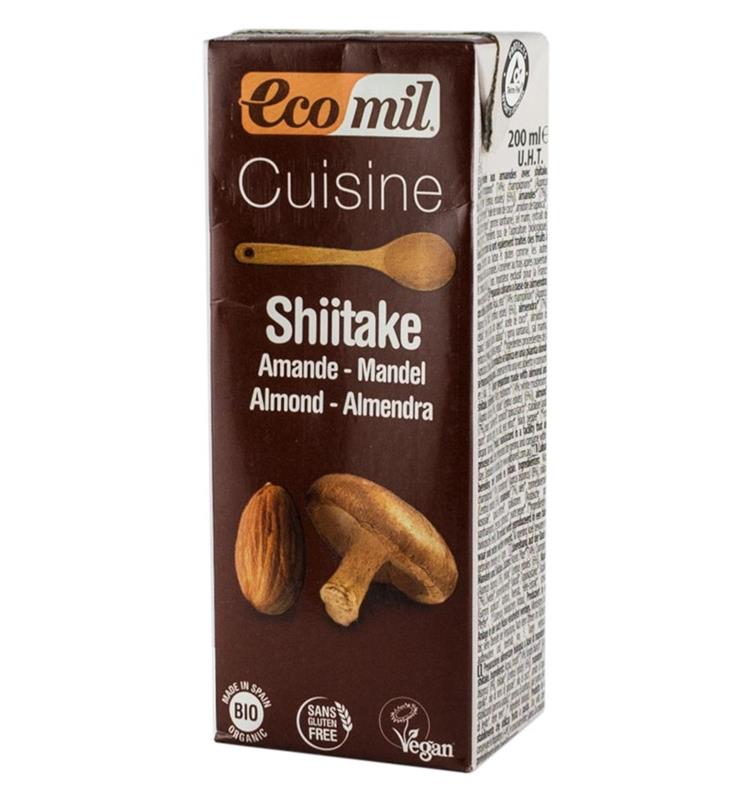 Crema Vegetala pentru Gatit din Migdale si Ciuperci Shiitake Bio Ecomil 200ml
