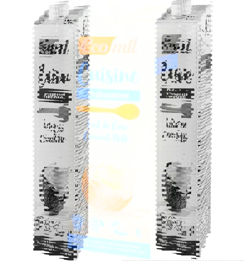 Crema Vegetala pentru Gatit pe Baza de Lapte de Cocos Bio 1000ml Ecomil