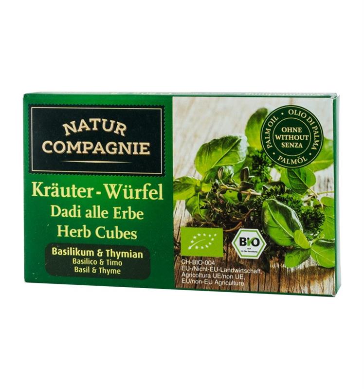 Cuburi Bio cu Verdeturi, Busuioc si Cimbru Natur Compagnie 80gr