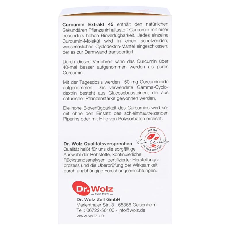 Curcumin Extrakt 45 90 capsule Dr.Wolz