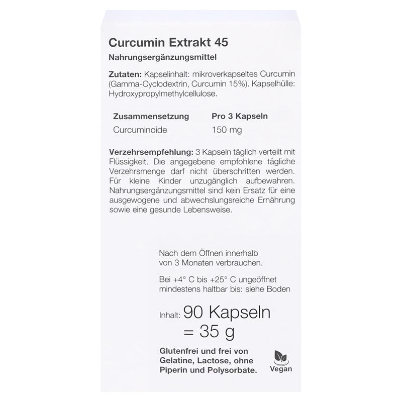 Curcumin Extrakt 45 90 capsule Dr.Wolz