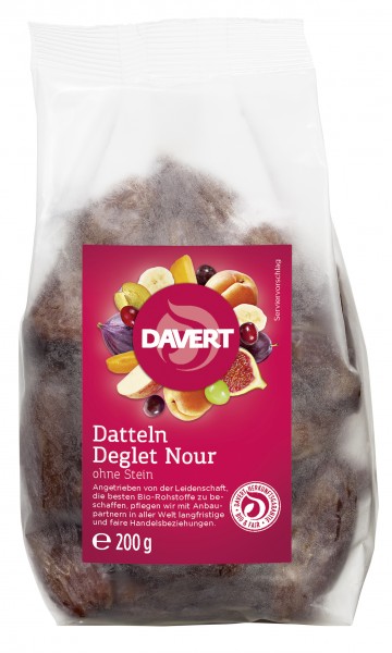 Curmale fara Samburi Bio 200gr Davert