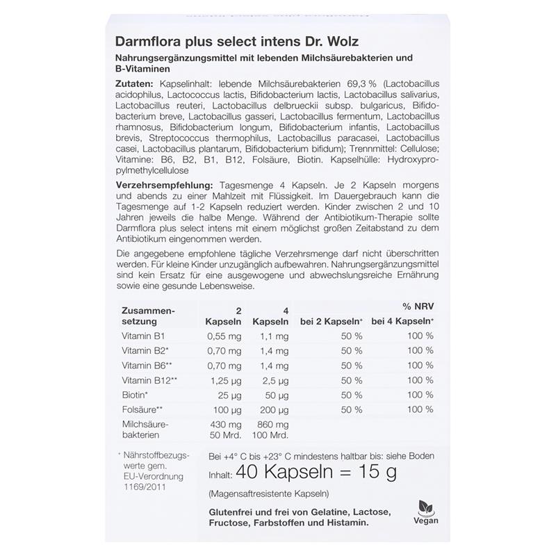 Darmflora Plus Select Intens 40 capsule Dr.Wolz