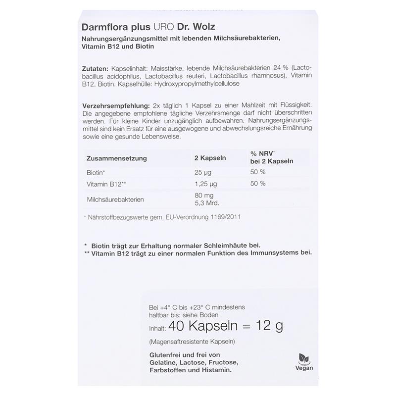 Darmflora Plus URO 40 capsule Dr.Wolz