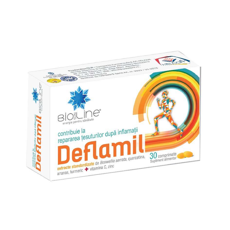 Deflamil Antiinflamator cu Boswellia si Turmeric BioSunLine 30 cpmprimate Helcor