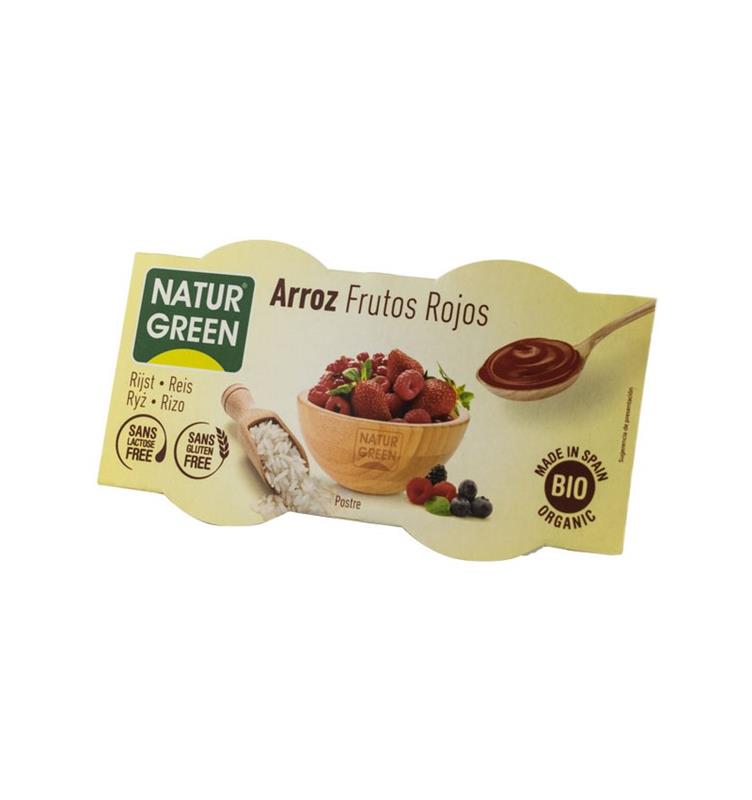 Desert cu Orez si Fructe Rosii Bio Natur Green 2x125gr