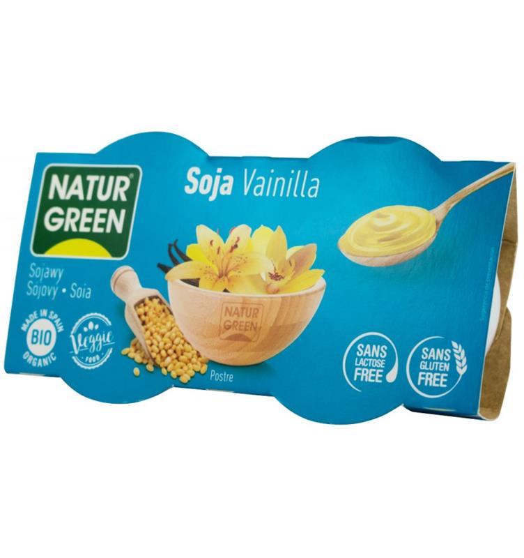Desert de Soia cu Vanilie Bio 2x125gr Natur Green
