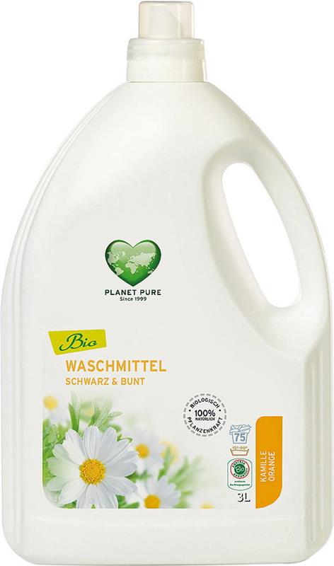 Detergent de Rufe Negre si Colorate cu Musetel si Portocale Bio 3L Planet Pure