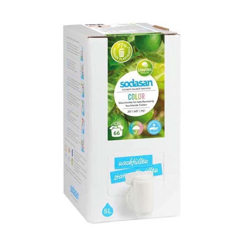 Detergent Ecologic Lichid pentru Rufe Albe si Colorate Lime Sodasan 5L