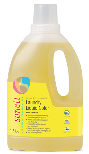 Detergent Ecologic Lichid pentru Rufe Colorate Menta si Lamaie Sonett 1.5L