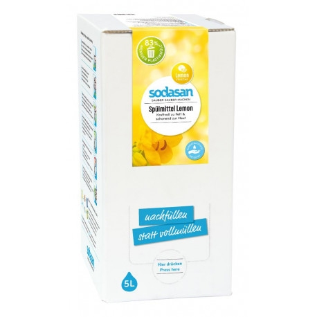 Detergent Ecologic Lichid pentru Vase cu Lamaie Sodasan 5L