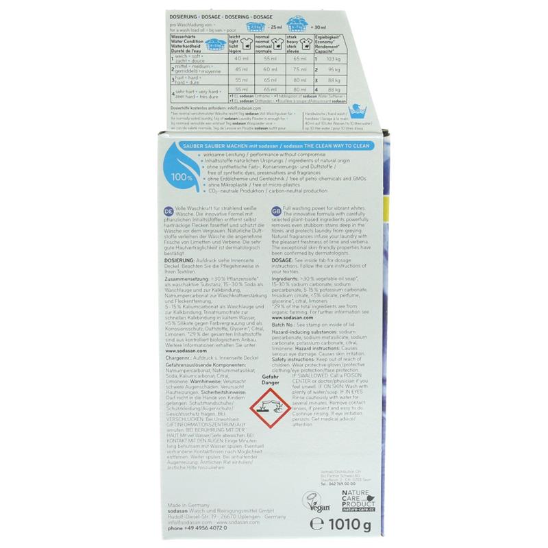 Detergent Praf pentru Spalari Grele Bio 1010 grame Sodasan