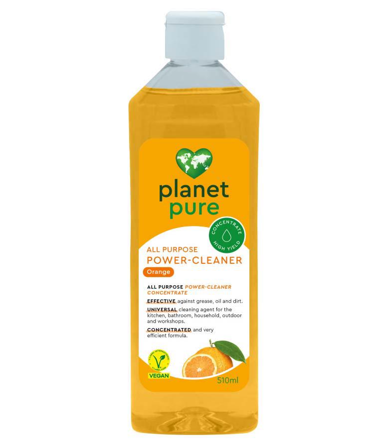 Detergent Universal Concentrat Power Cleaner cu Portocale Eco 510 mililitri Planet Pure