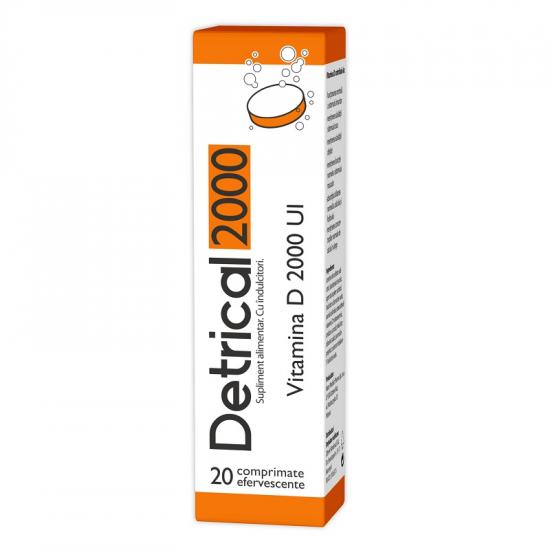 Detrical D3 2000UI 20 comprimate efervescente Zdrovit