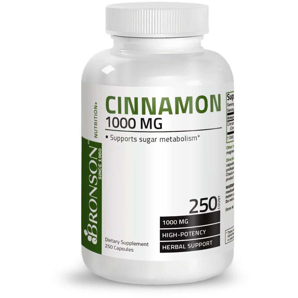 Diabetic Support Cinnamon Scortisoara 1000 miligrame 250 capsule Bronson Laboratories