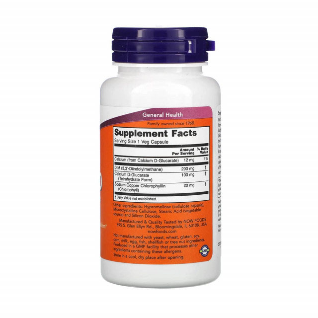 DIM 200 Complex With Calcium D-Glucarate 90 capsule Now Foods