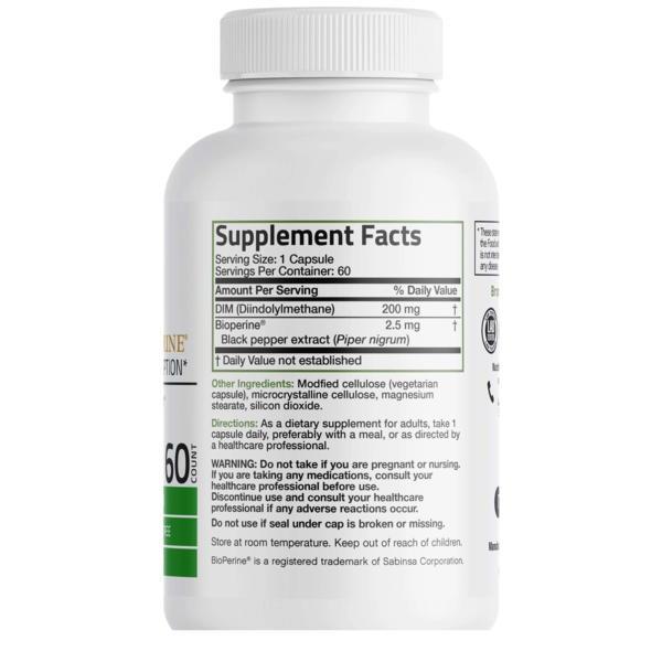 DIM cu Bioperina 60 capsule Bronson Laboratories