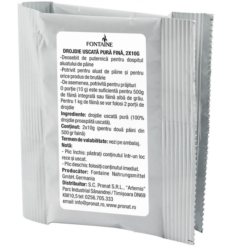 Drojdie Uscata Pura Fina 2x10gr Fontain