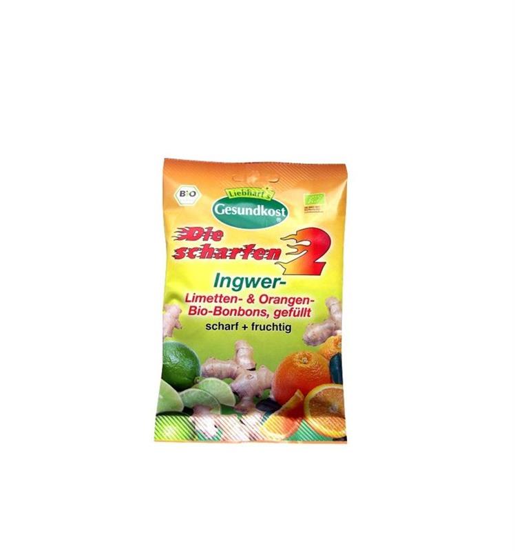 Dropsuri Bio cu Ghimbir, Portocale si Limete Liebhart's 100gr