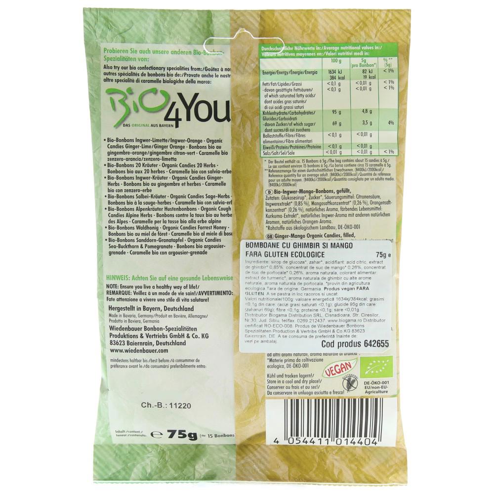 Dropsuri Bio cu Ghimbir si Mango Bio4You Pronat 