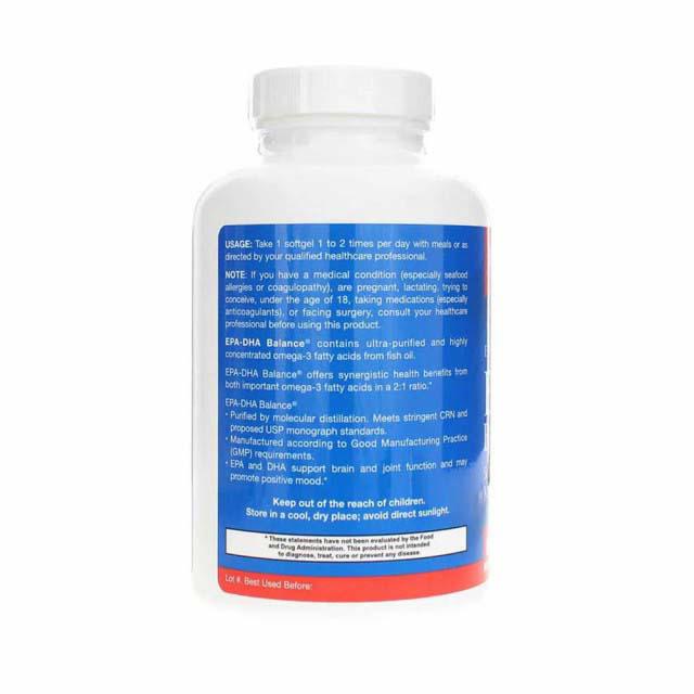 EPA-DHA Balance Omega 3 120 softgels Jarrow Formulas