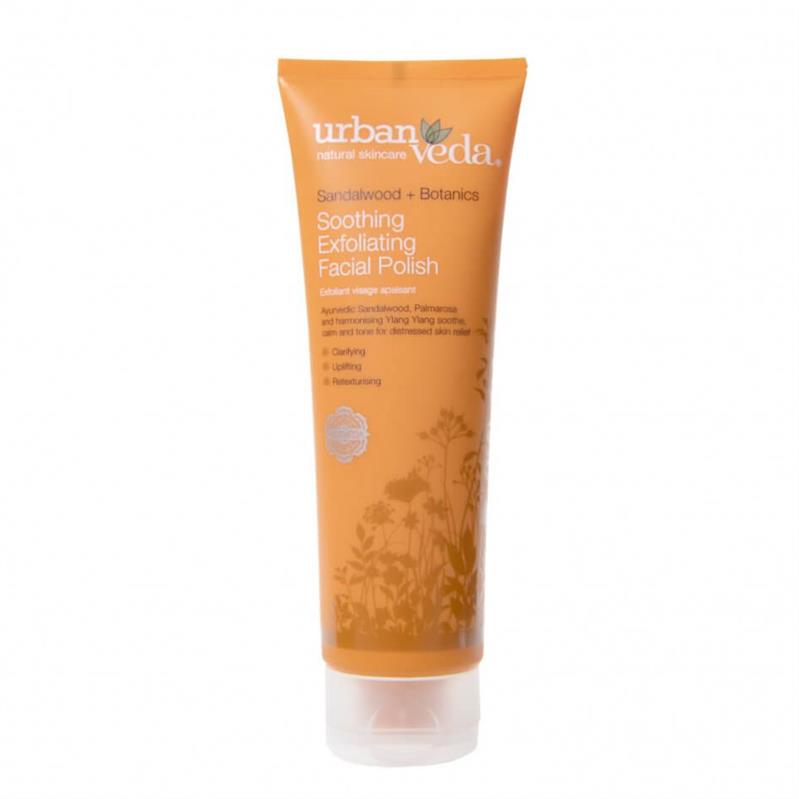 Exfoliant Hidratant pentru Curatarea Faciala cu Extract de Lemn de Santal Organic Ten Sensibil Soothing 125 mililitri Urban Veda